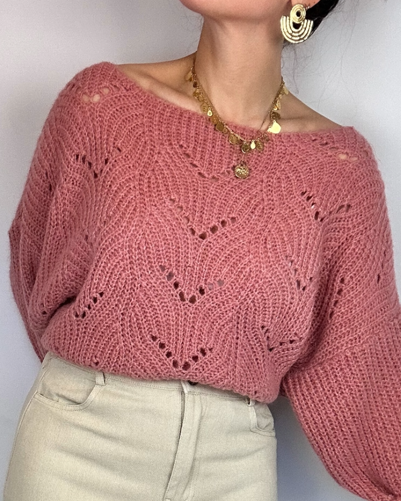 Pull Milo rose Les Simones