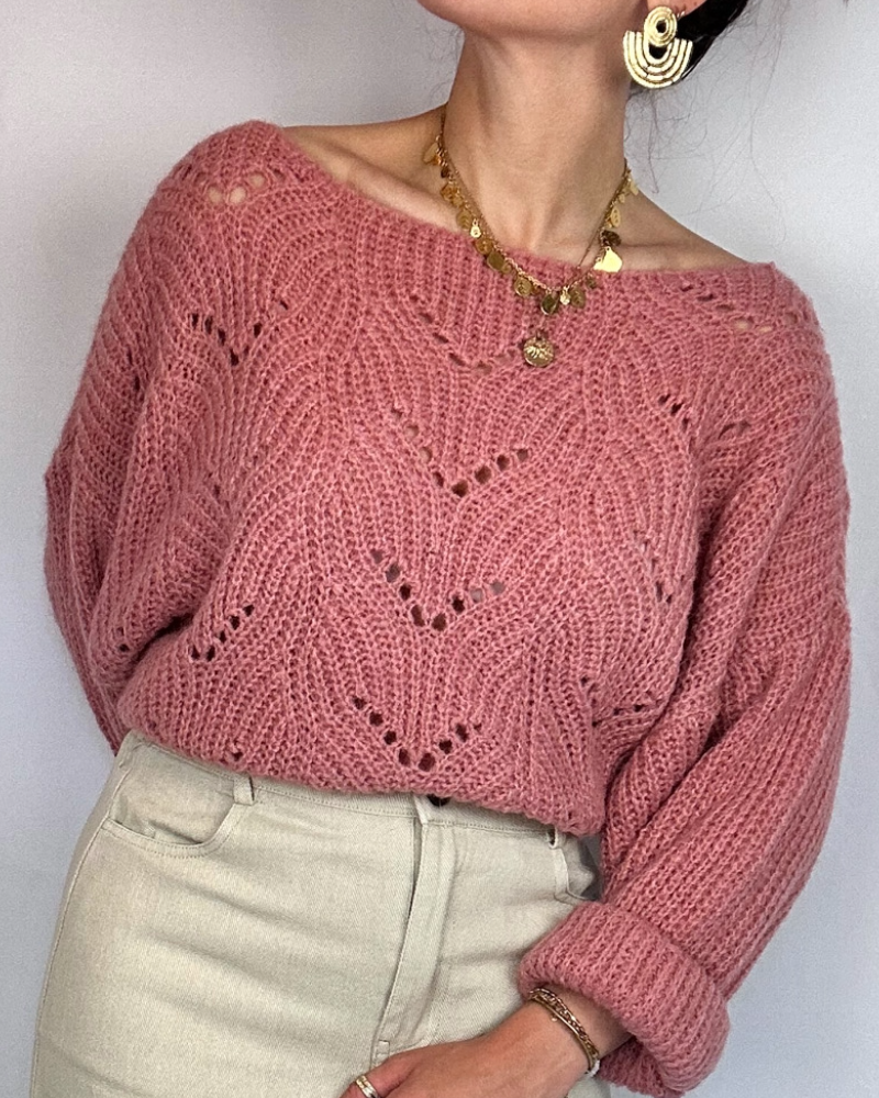 Pull Milo rose Les Simones