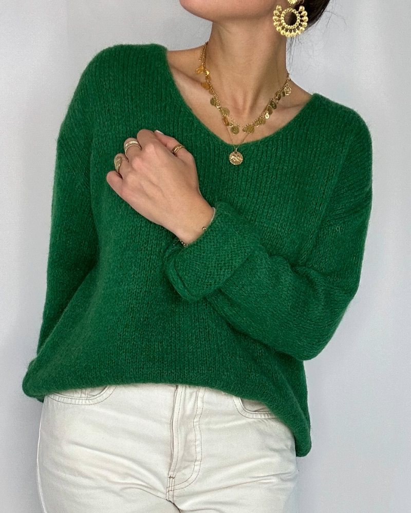 Pull Oscar vert Les Simones