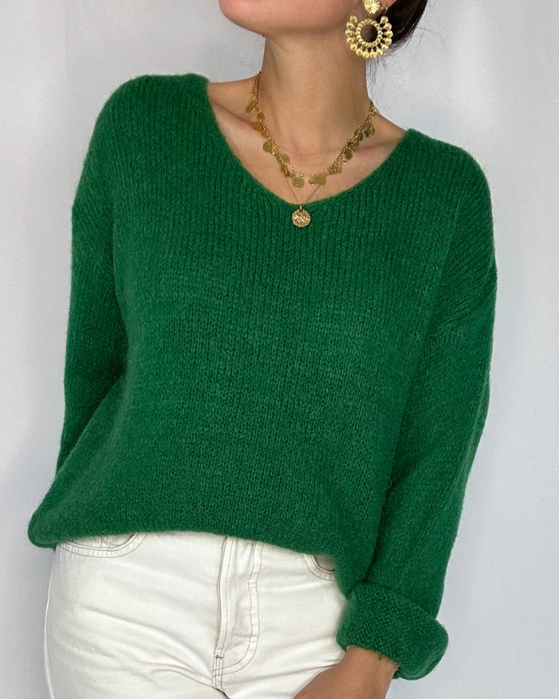 Pull Oscar vert Les Simones