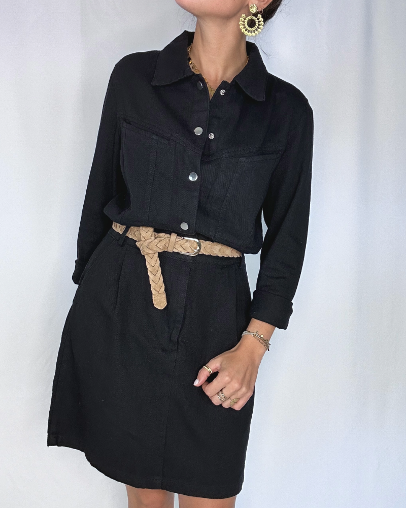 Robe Justine noire jeans Les Simones